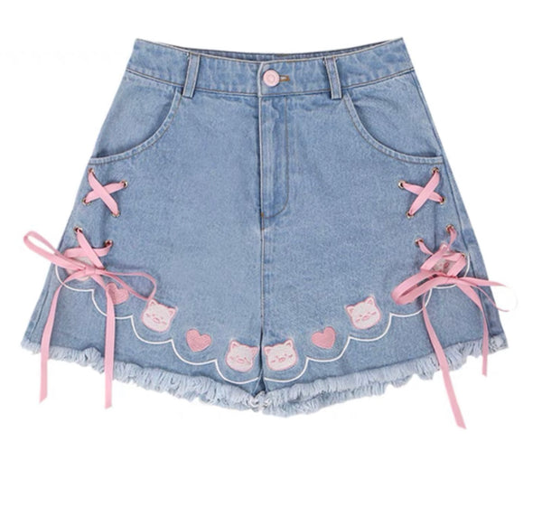 Cute Pig Jean Shorts