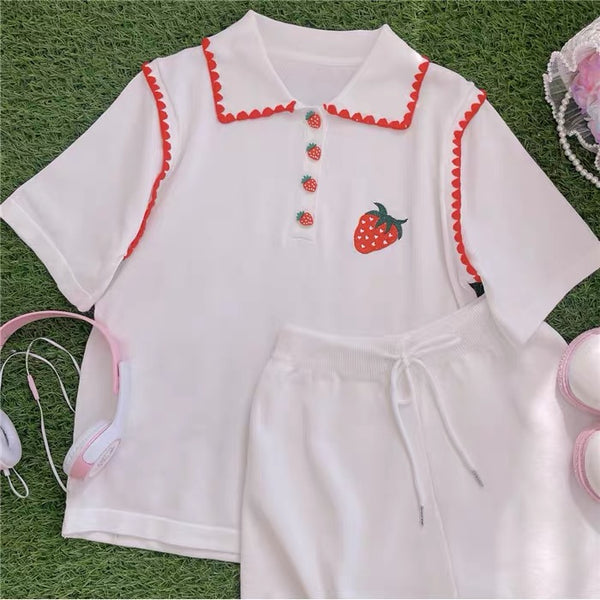 Cute Strawberry T-Shirt & Short