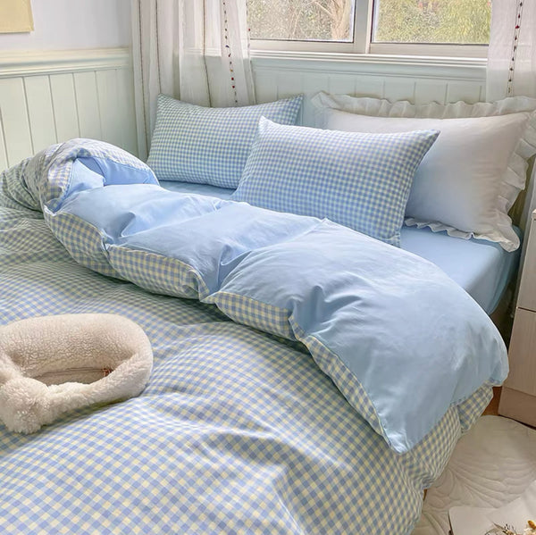Cute Plaid Bedding Set