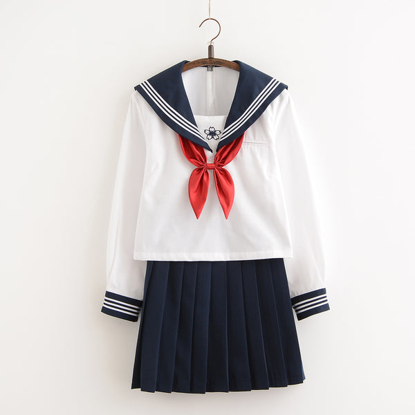 Embroidery Sakura Uniform Suit