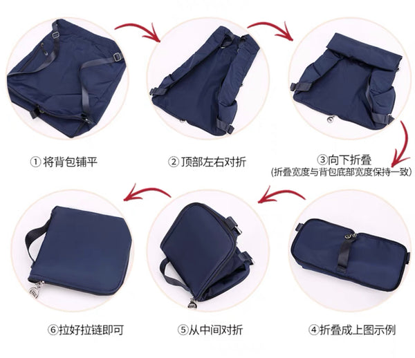 Cute Flower Embroidery Foldable Backpack