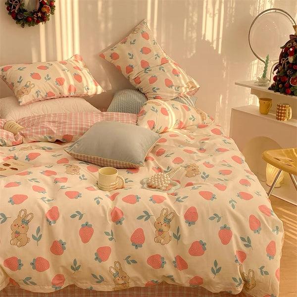 Strawberry Rabbit Bedding Set