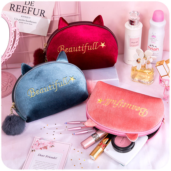 Cat Ears Makeup Bag