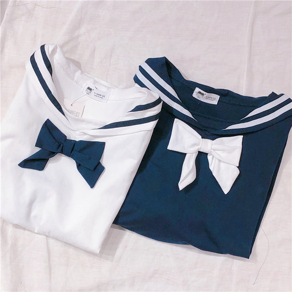 Cute Sailor Bowknot T-shirt