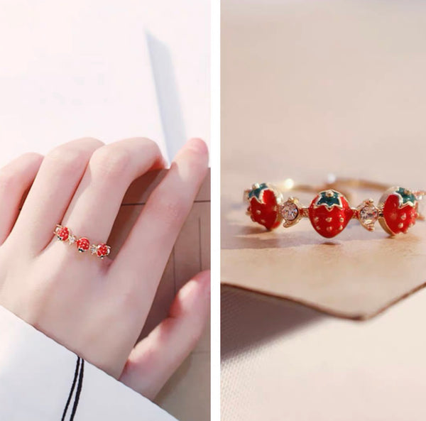 Cute Strawberry Ring