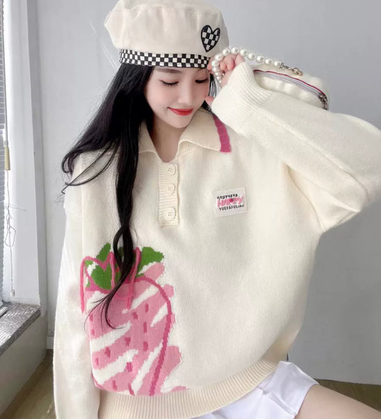 Cute Strawberry Sweater