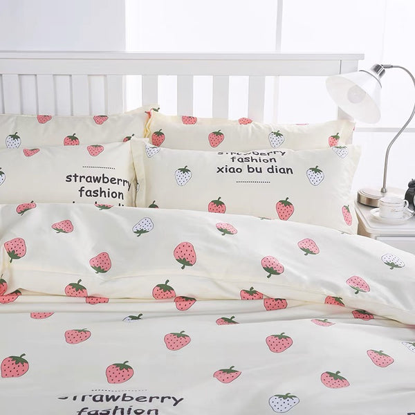 Cute Strawberry Bedding Set