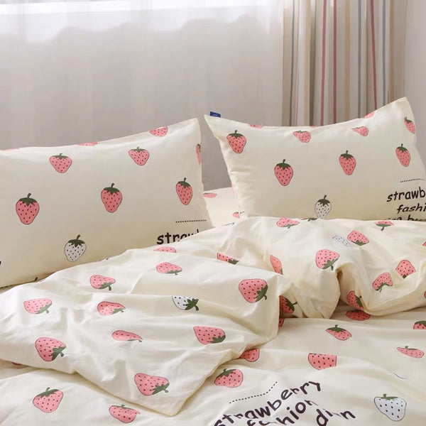 Cute Strawberry Bedding Set