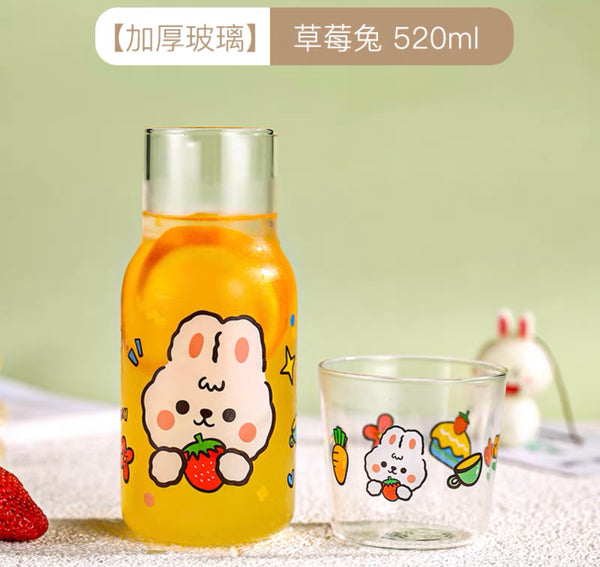 Cute Cartoon Drinking Bottle And Cup