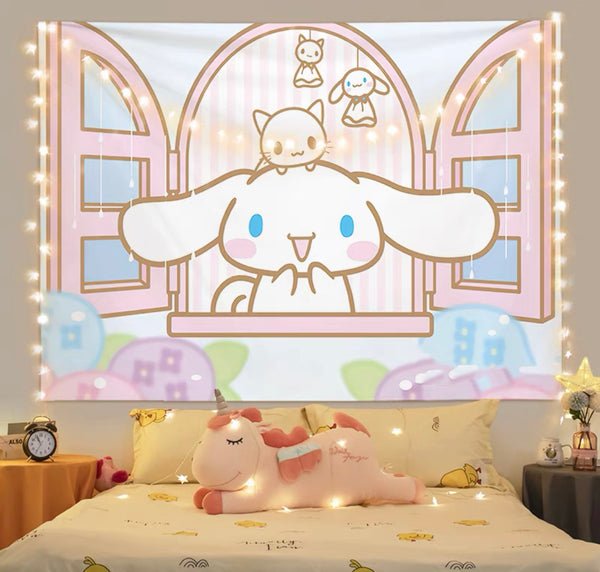 Sweet Cartoon Bedside Cloth