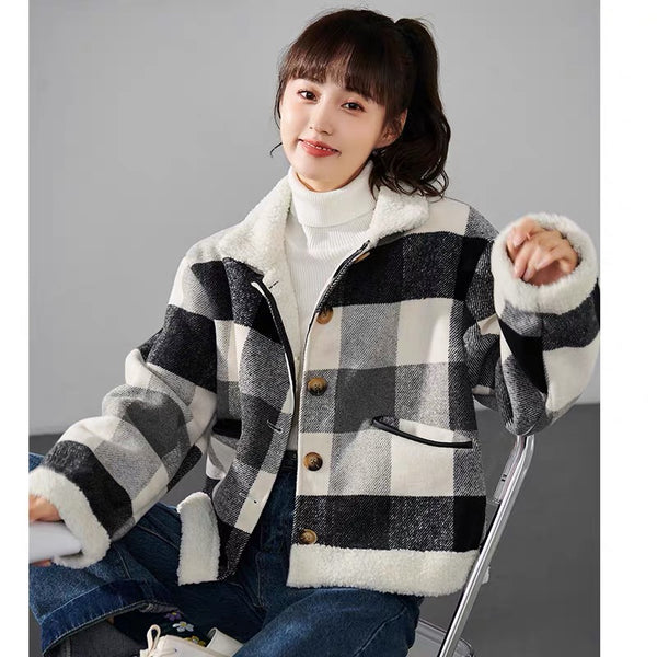 Cute Plaid Coat