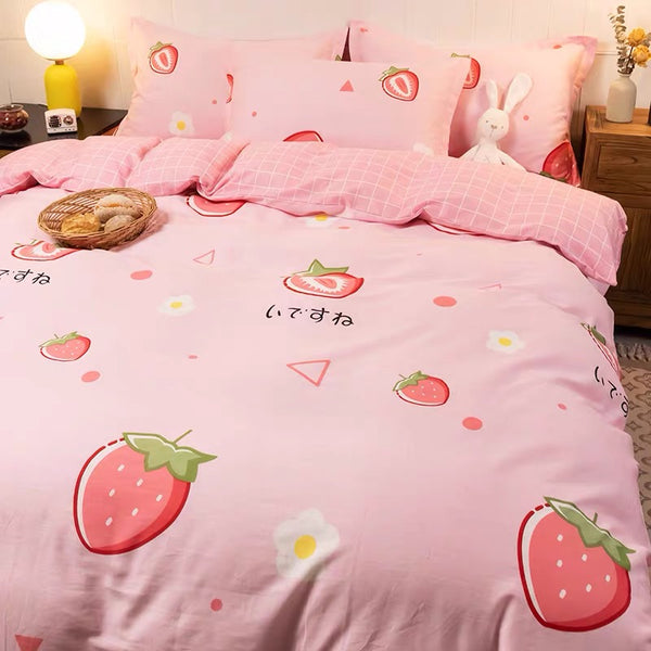 Cute Strawberry Bedding Set