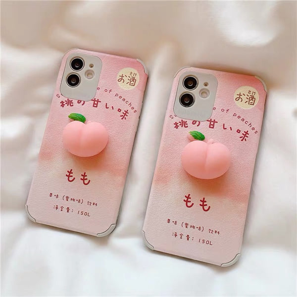 Peach Phone Case For Iphone7/8/7/8plus/X/XS/XR/XSmax/11/11pro/11proMax/12/12pro/12mini/12proMax