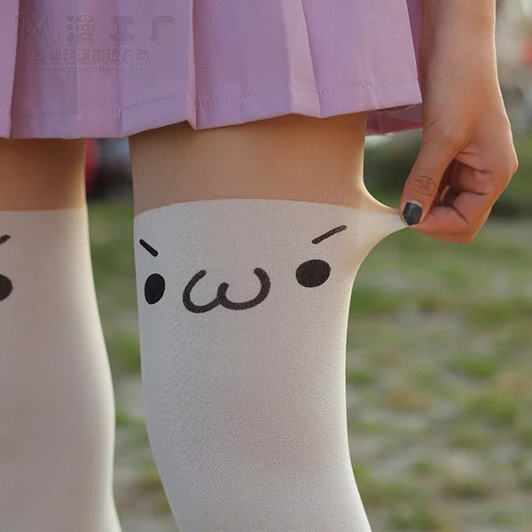 Kawaii Face Pantyhose