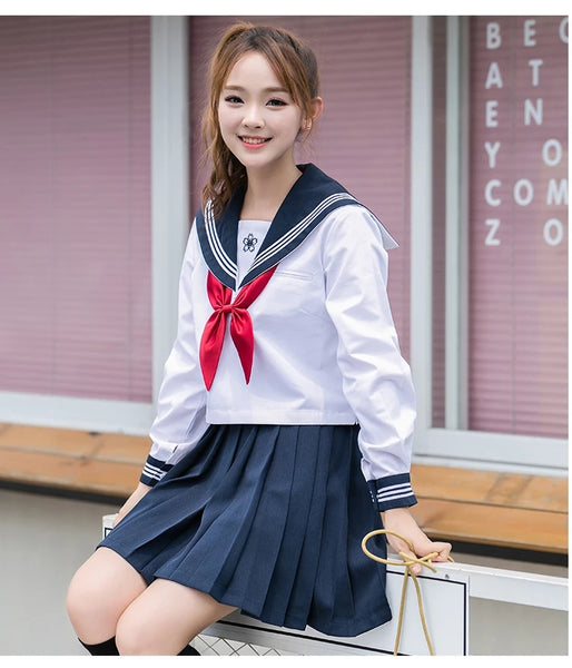 Embroidery Sakura Uniform Suit