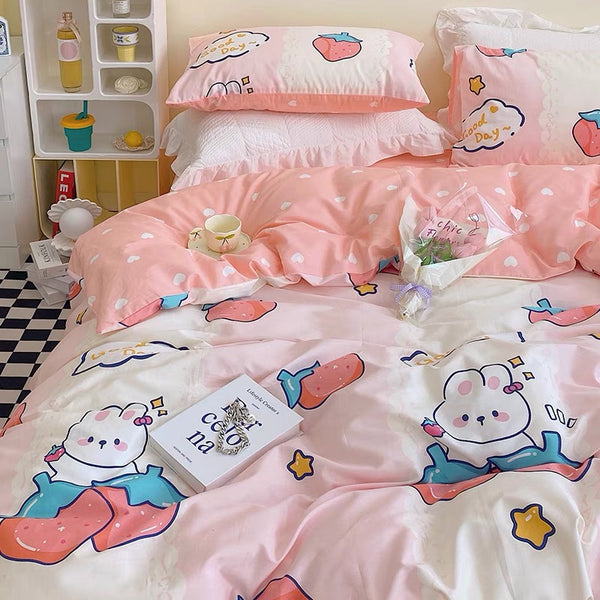 Strawberry Rabbit Bedding Set
