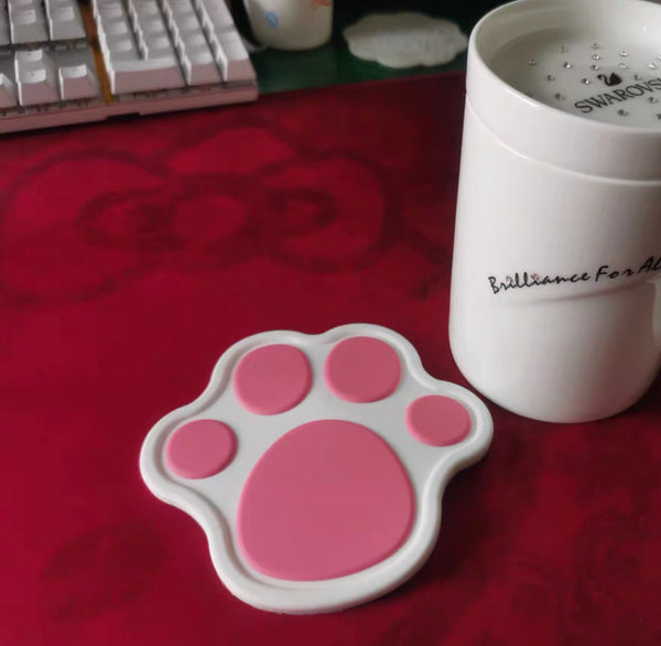 Kawaii Paw Cup Mat