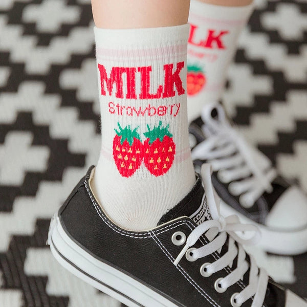 Milk Strawberry Socks