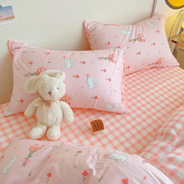 Rabbit And Flower Bedding Set