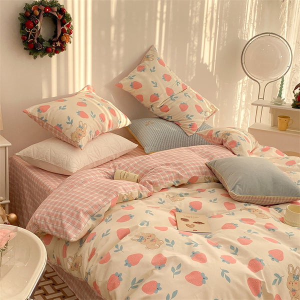 Strawberry Rabbit Bedding Set