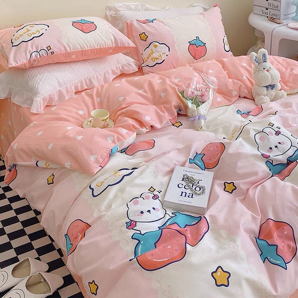 Strawberry Rabbit Bedding Set