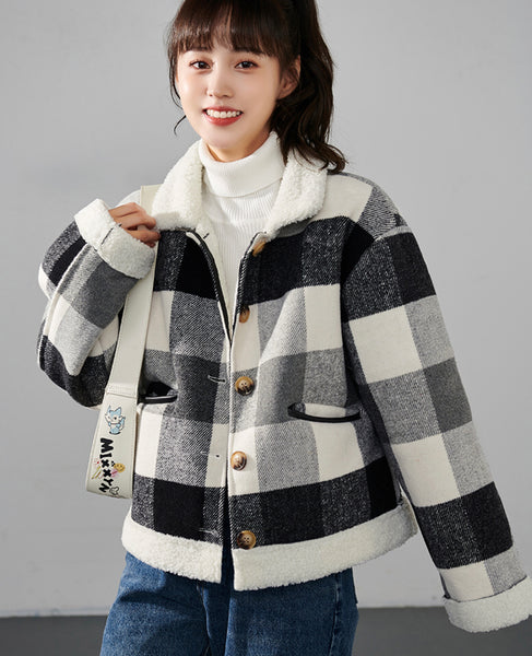 Cute Plaid Coat