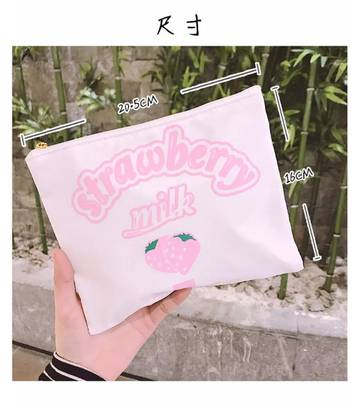 Cute Strawberry Make Up Bag