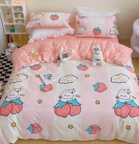 Strawberry Rabbit Bedding Set
