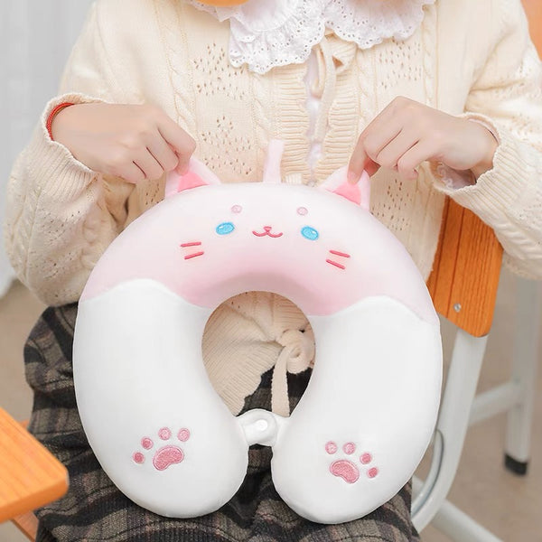 Cute Cat U-Shaped Pillow