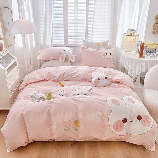 Kawaii Rabbit Bedding Set