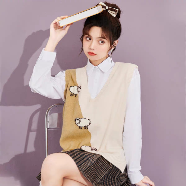 Cute Sheep Knitted Vest
