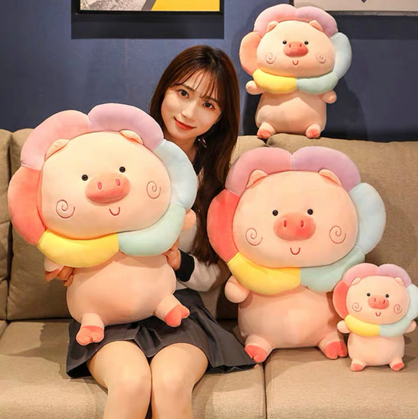 Rainbow Pig Plush Toy