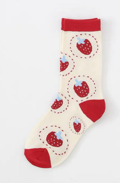 Kawaii Strawberries Socks