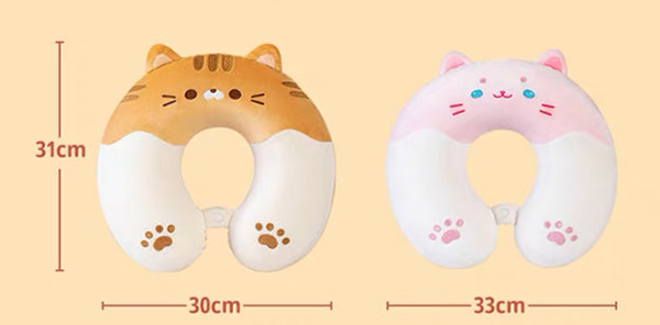Cute Cat U-Shaped Pillow