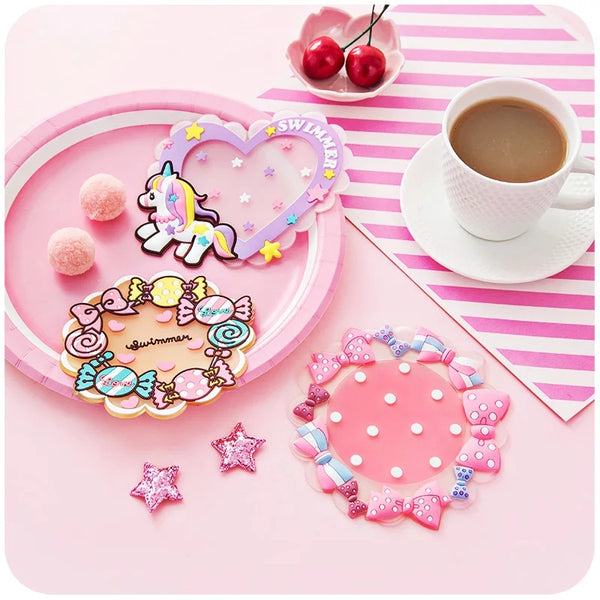 Kawaii  Cartoon Cup Mat