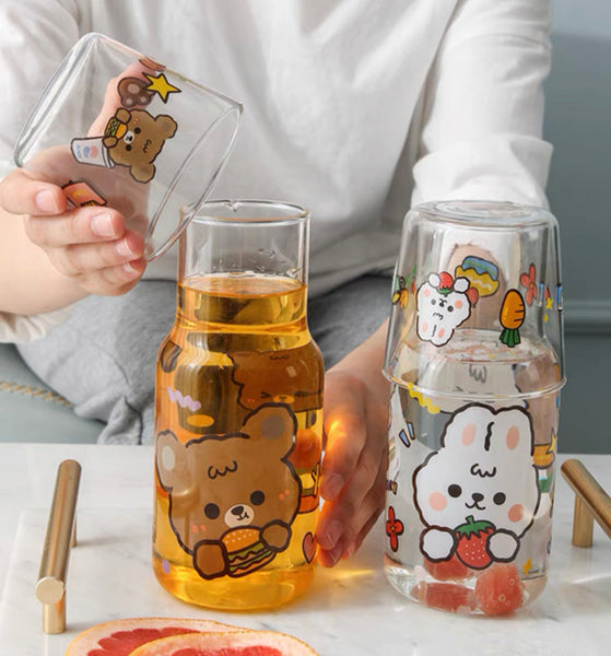Cute Cartoon Drinking Bottle And Cup