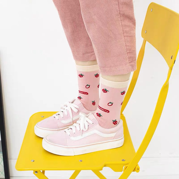 Kawaii Strawberries Socks