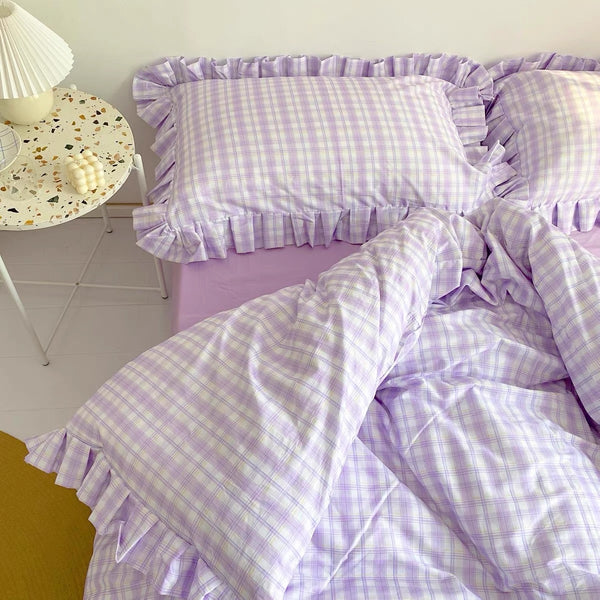 Cute Plaid Bedding Set