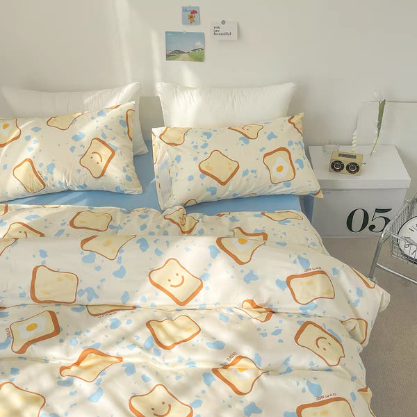 Cute Bread Bedding Set