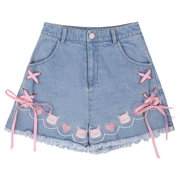 Cute Pig Jean Shorts