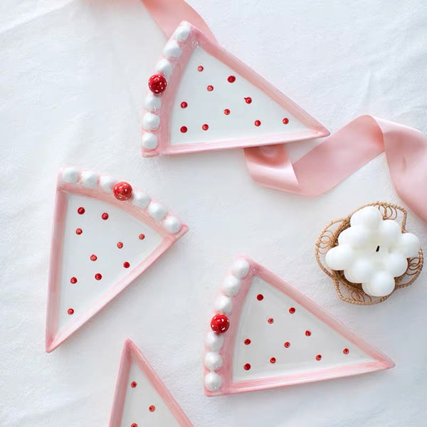 Cute Strawberry Cake Plate