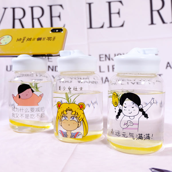 Cute Girl Printed Bottle