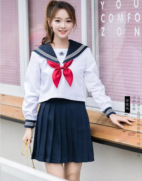 Embroidery Sakura Uniform Suit