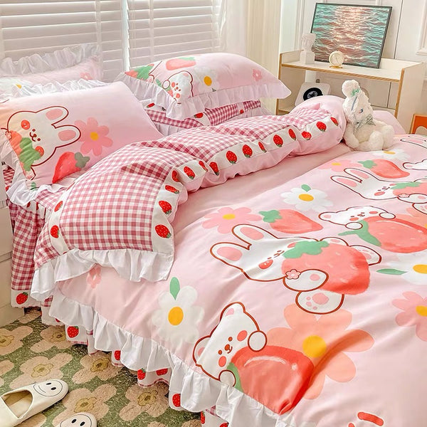 Strawberry Rabbit Bedding Set