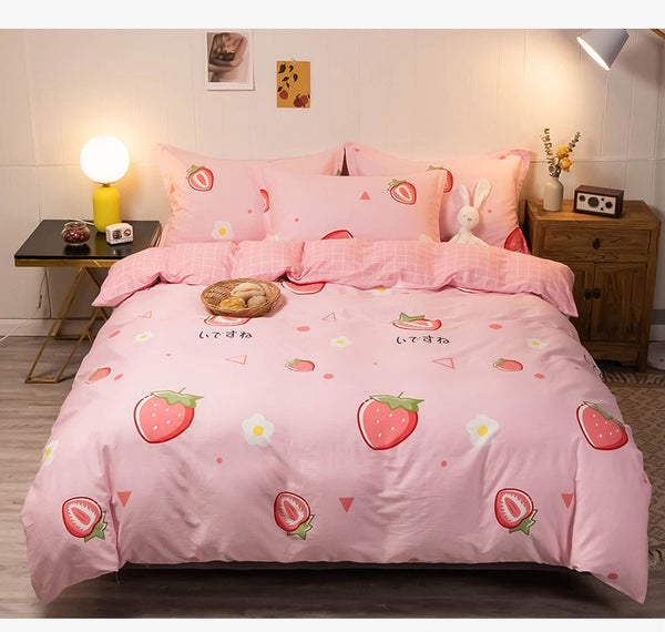 Cute Strawberry Bedding Set