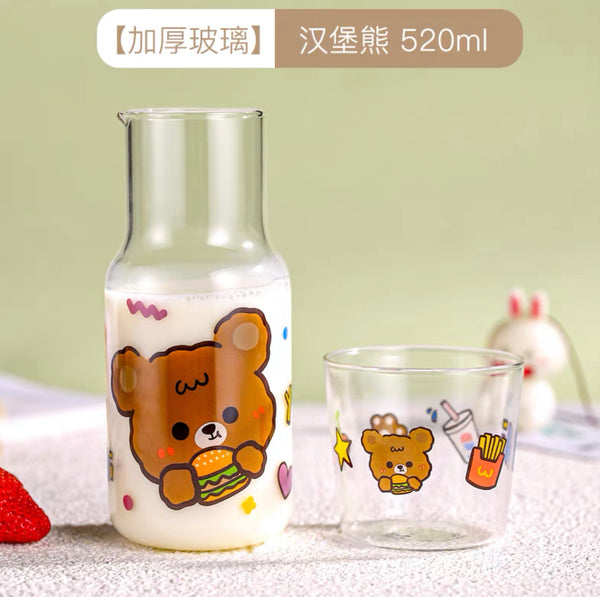Cute Cartoon Drinking Bottle And Cup