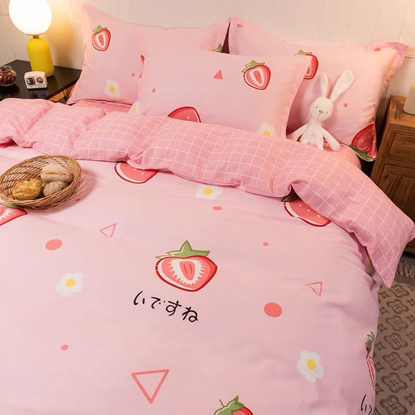 Cute Strawberry Bedding Set