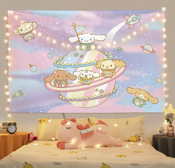 Sweet Cartoon Bedside Cloth