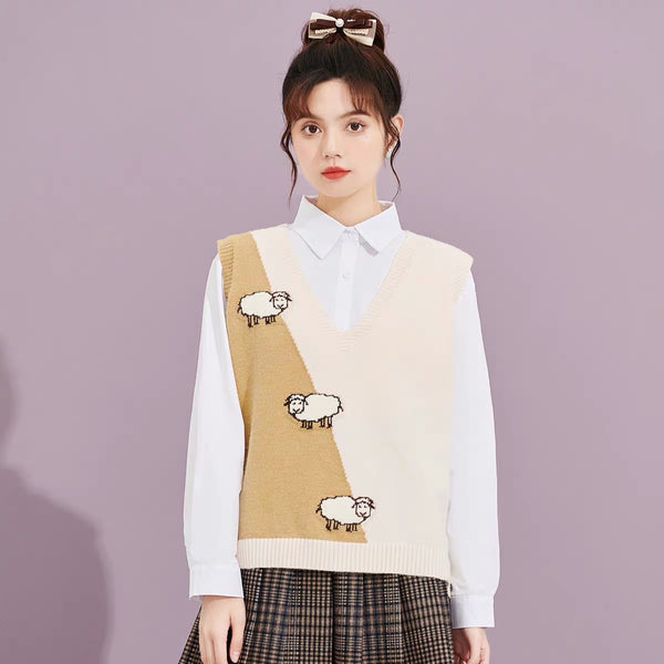 Cute Sheep Knitted Vest