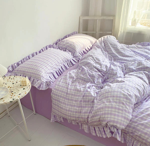 Cute Plaid Bedding Set